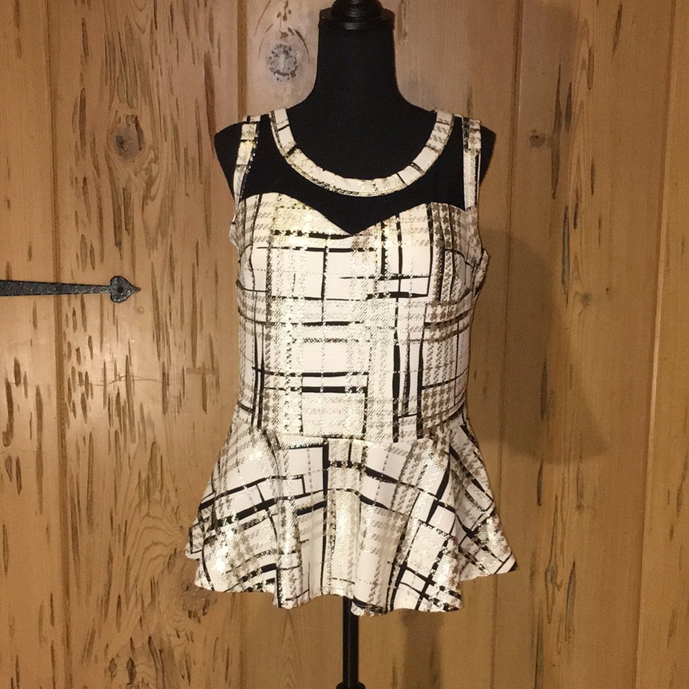Fashion To Figure Ivory Peplum Top 2X